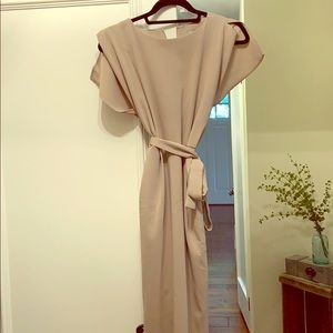 NWT ASOS stone colored midi dress, size 6
